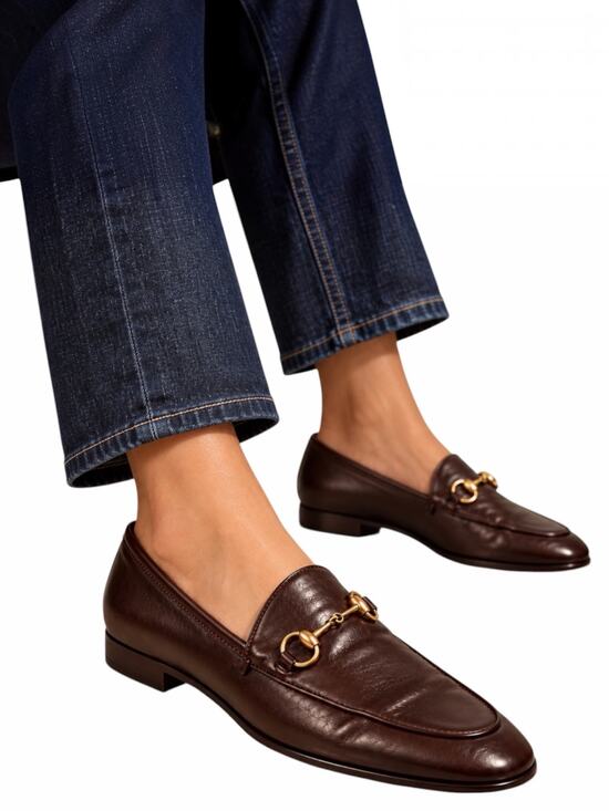 Gucci | Shoes | Gucci Jordaan Horsebit Slip On Leather Loafer Dark ...